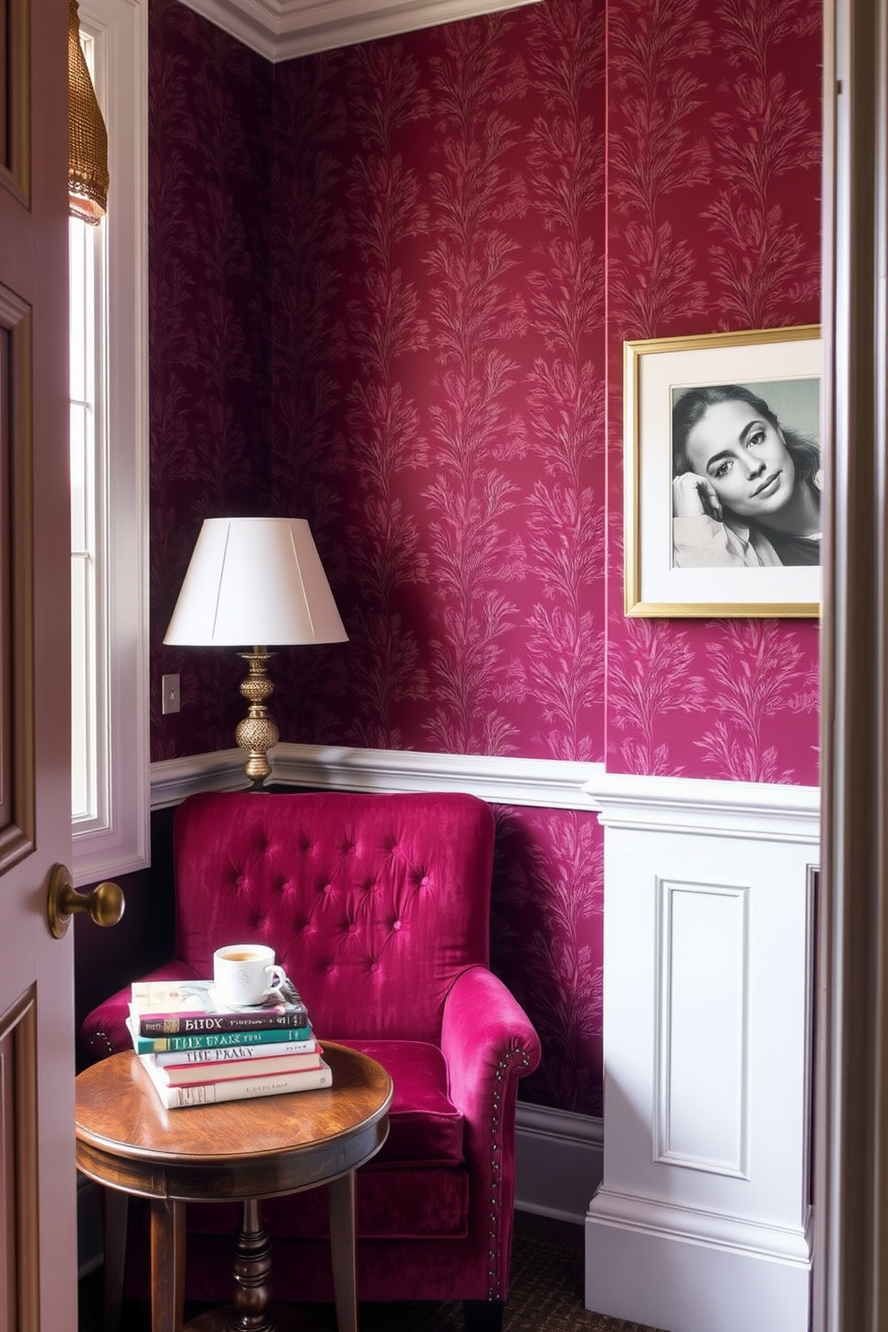 Burgundy Wallpaper Decorating Ideas 27