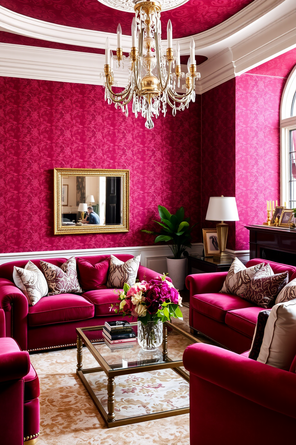 Burgundy Wallpaper Decorating Ideas 29