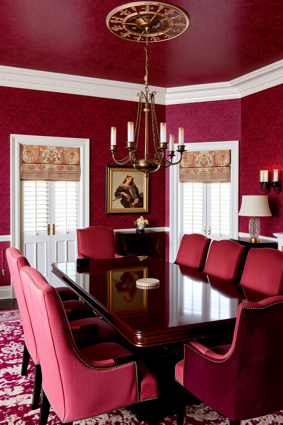 Burgundy Wallpaper Decorating Ideas 5