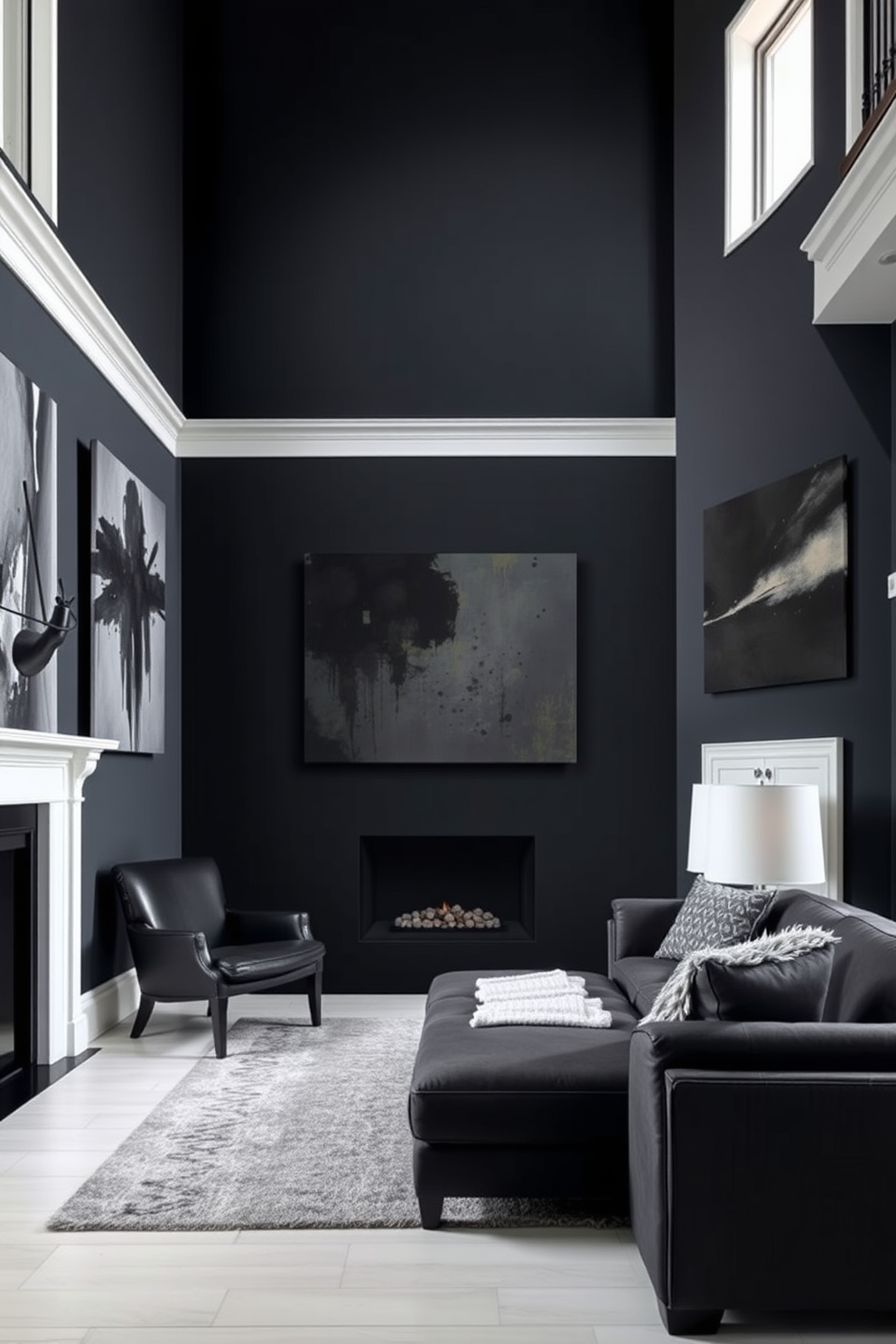 Charcoal Wall Painting Ideas 11