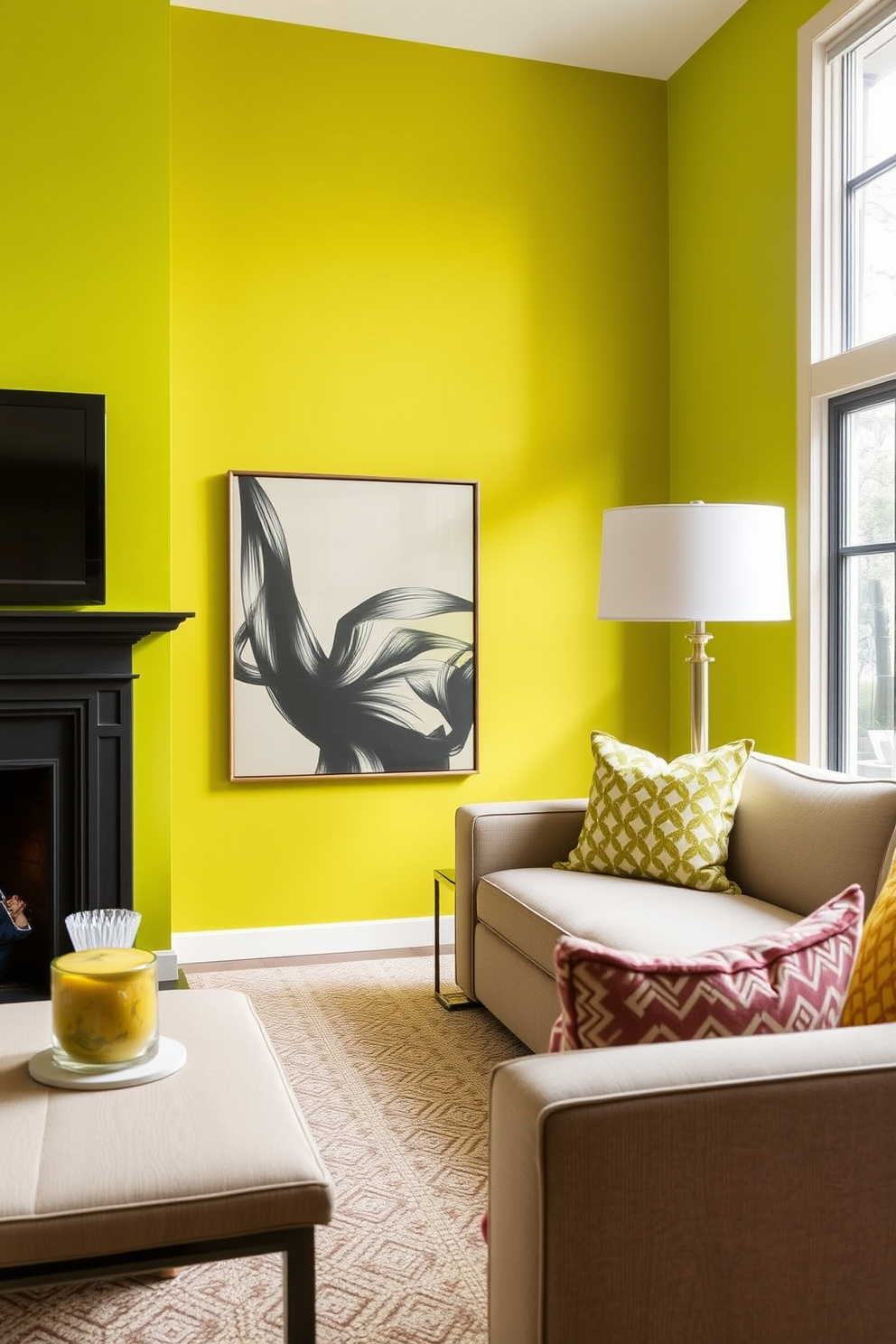 Chartreuse Wall Painting Ideas 1