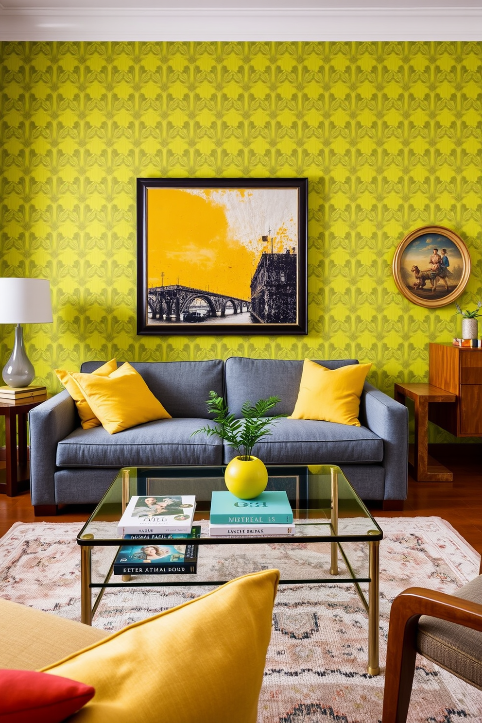 Chartreuse Wall Painting Ideas 11