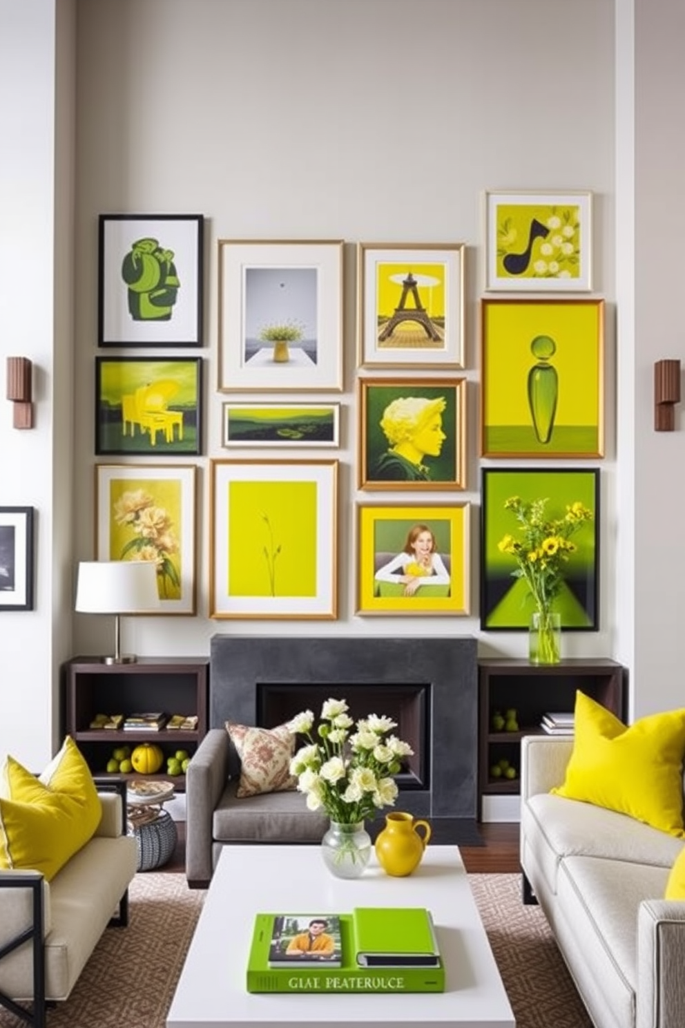 Chartreuse Wall Painting Ideas 12