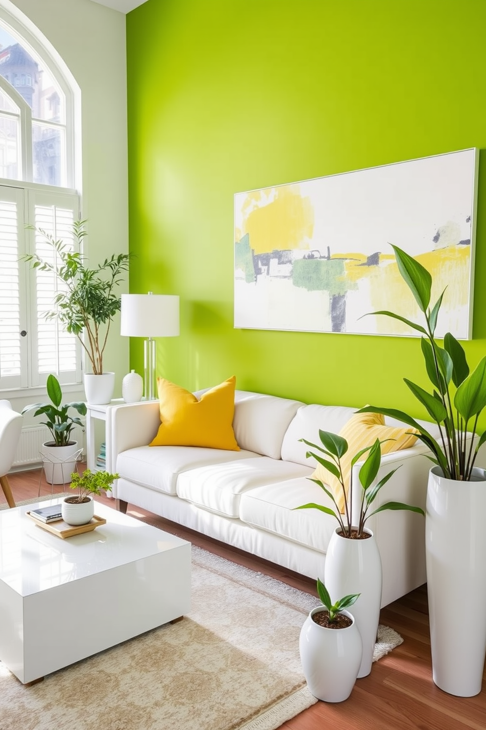 Chartreuse Wall Painting Ideas 14