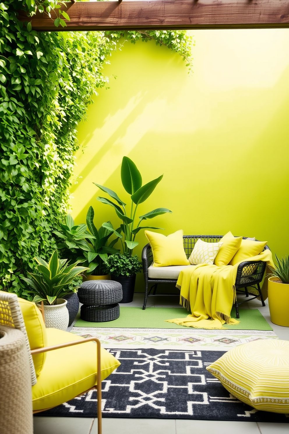 Chartreuse Wall Painting Ideas 22