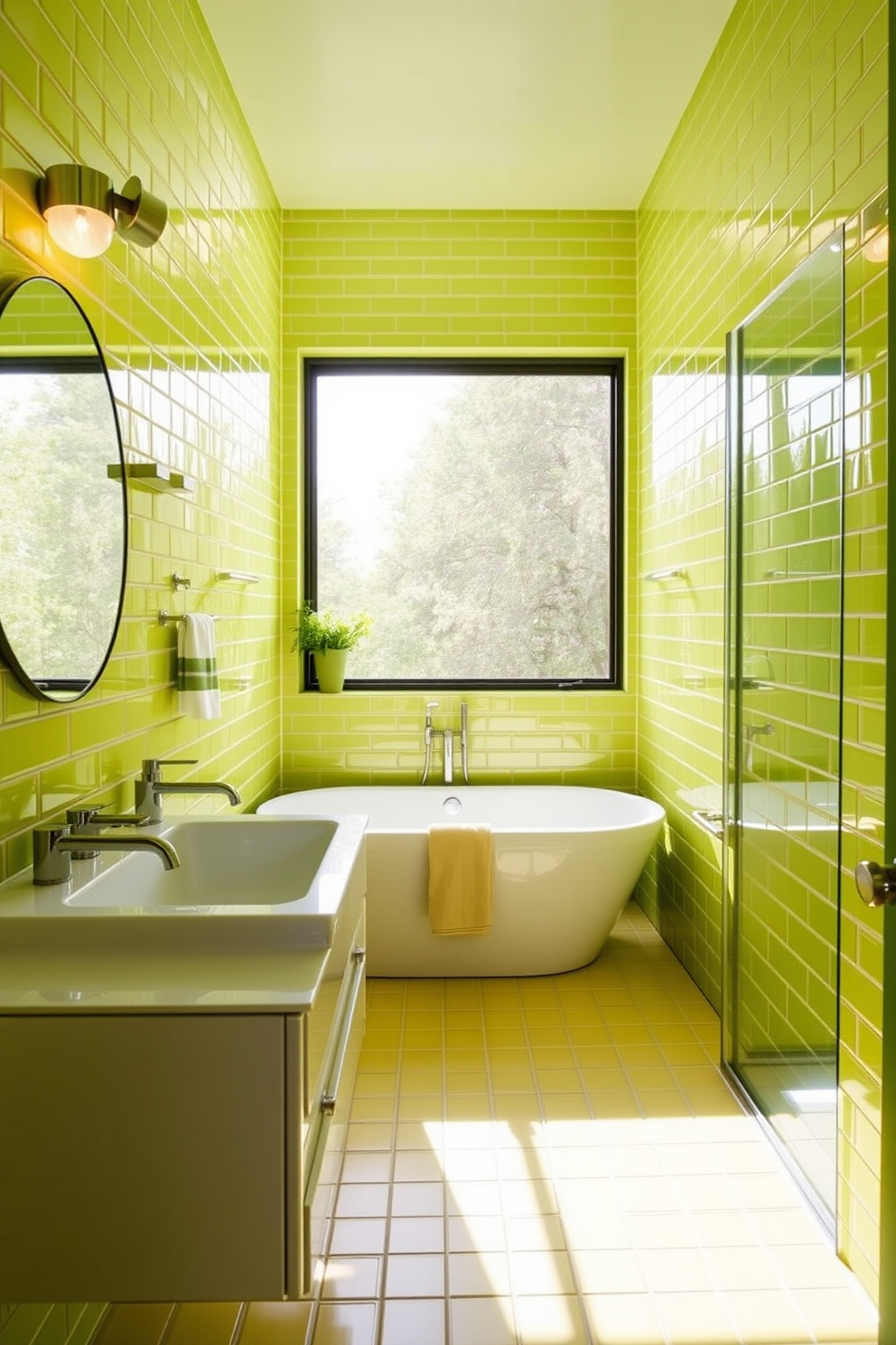 Chartreuse Wall Painting Ideas 24