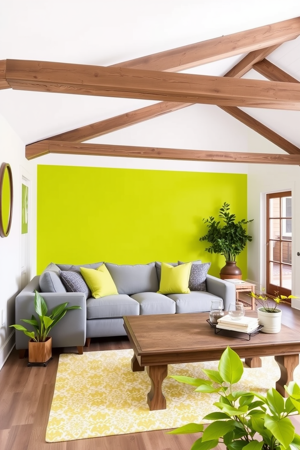 Chartreuse Wall Painting Ideas 28