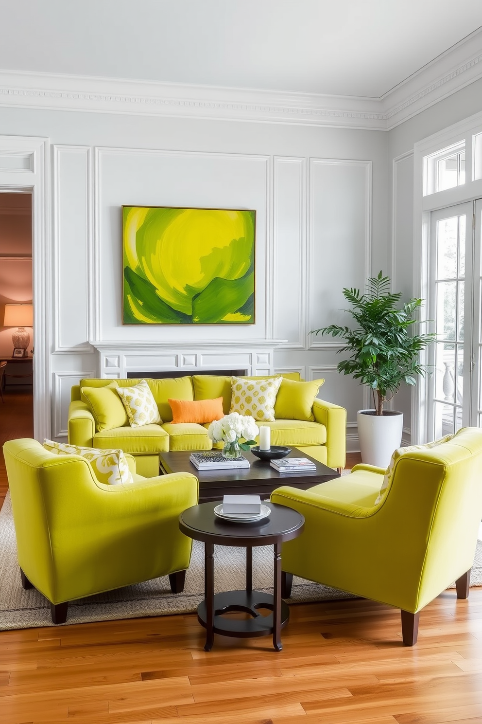 Chartreuse Wall Painting Ideas 29