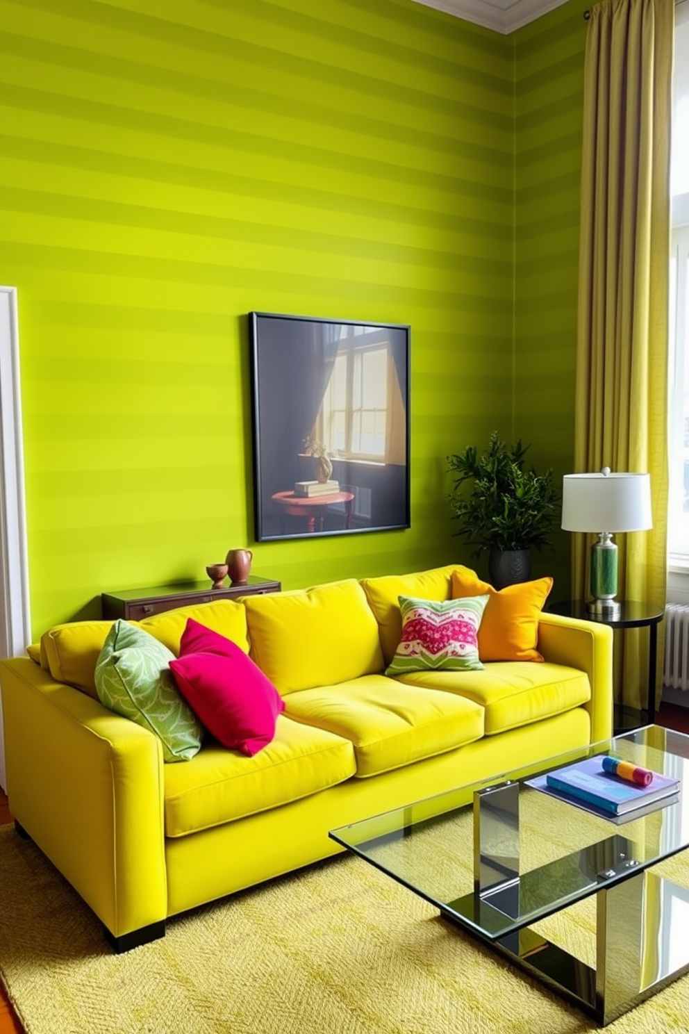 Chartreuse Wall Painting Ideas 5