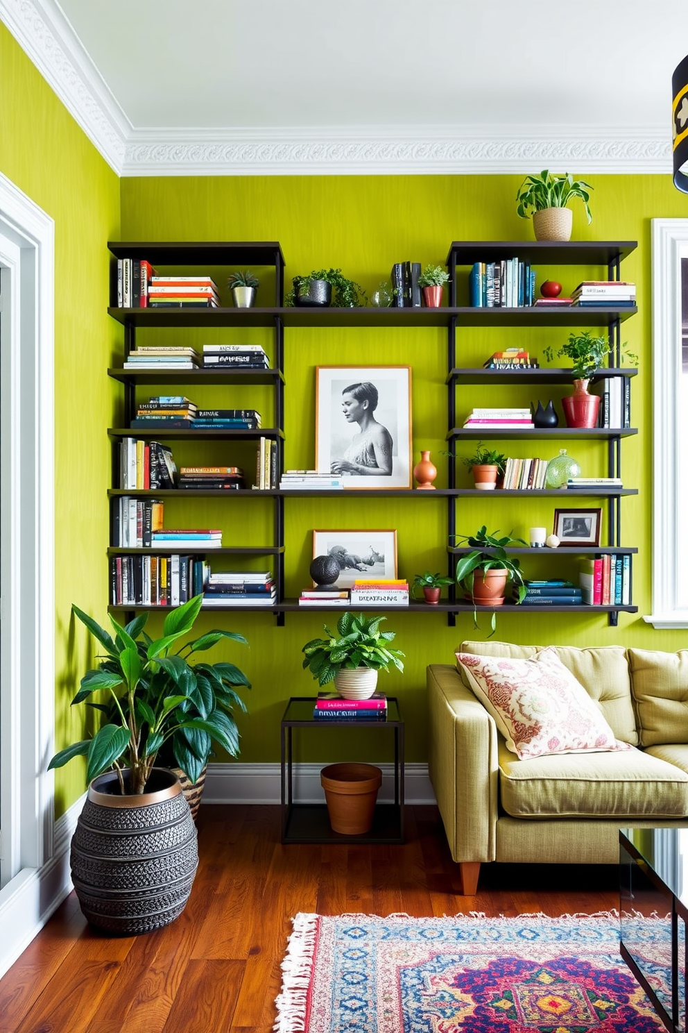 Chartreuse Wallpaper Decorating Ideas 13