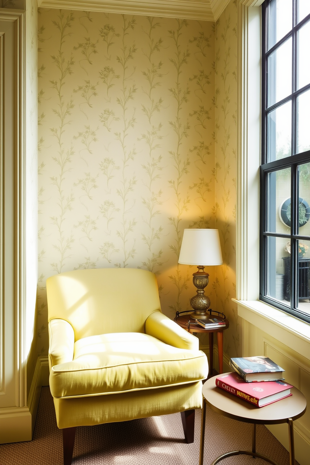 Chartreuse Wallpaper Decorating Ideas 14