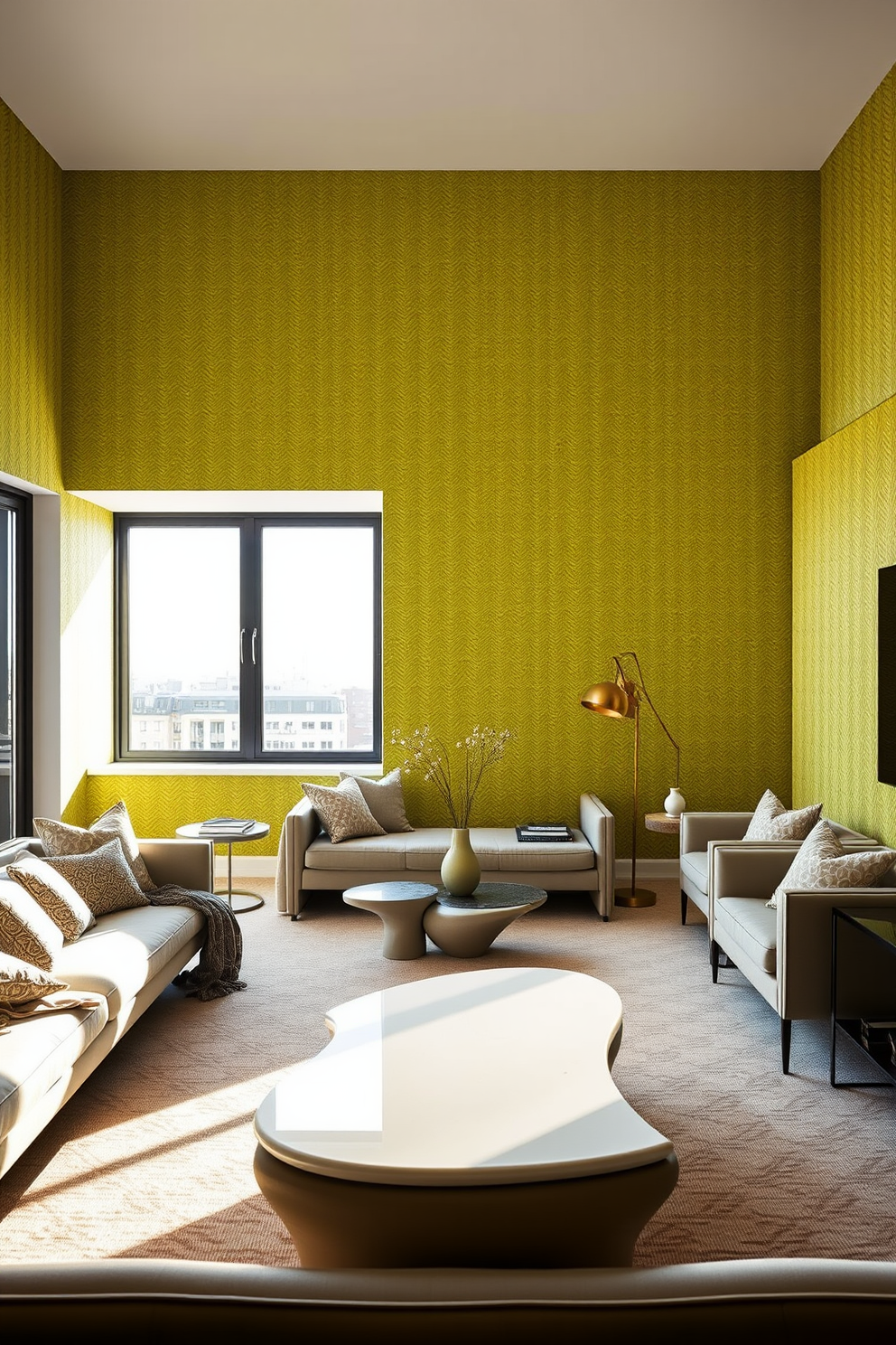 Chartreuse Wallpaper Decorating Ideas 20