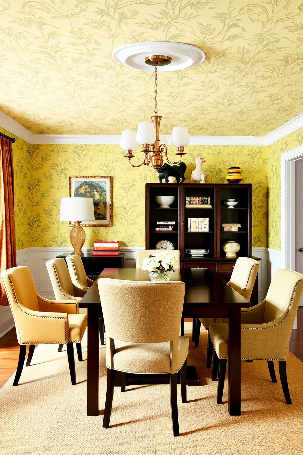 Chartreuse Wallpaper Decorating Ideas 22