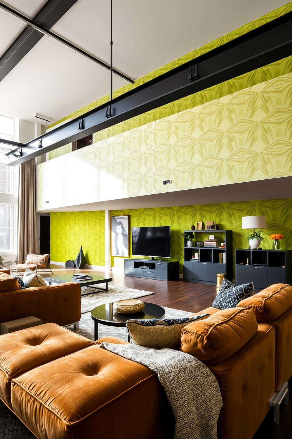 Chartreuse Wallpaper Decorating Ideas 29