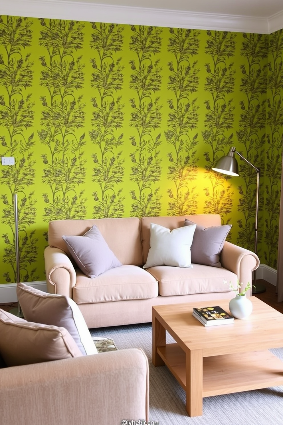 Chartreuse Wallpaper Decorating Ideas 4