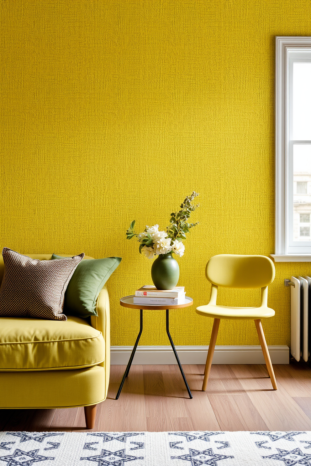 Chartreuse Wallpaper Decorating Ideas 7