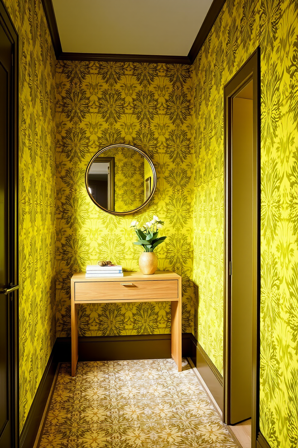 Chartreuse Wallpaper Decorating Ideas 9