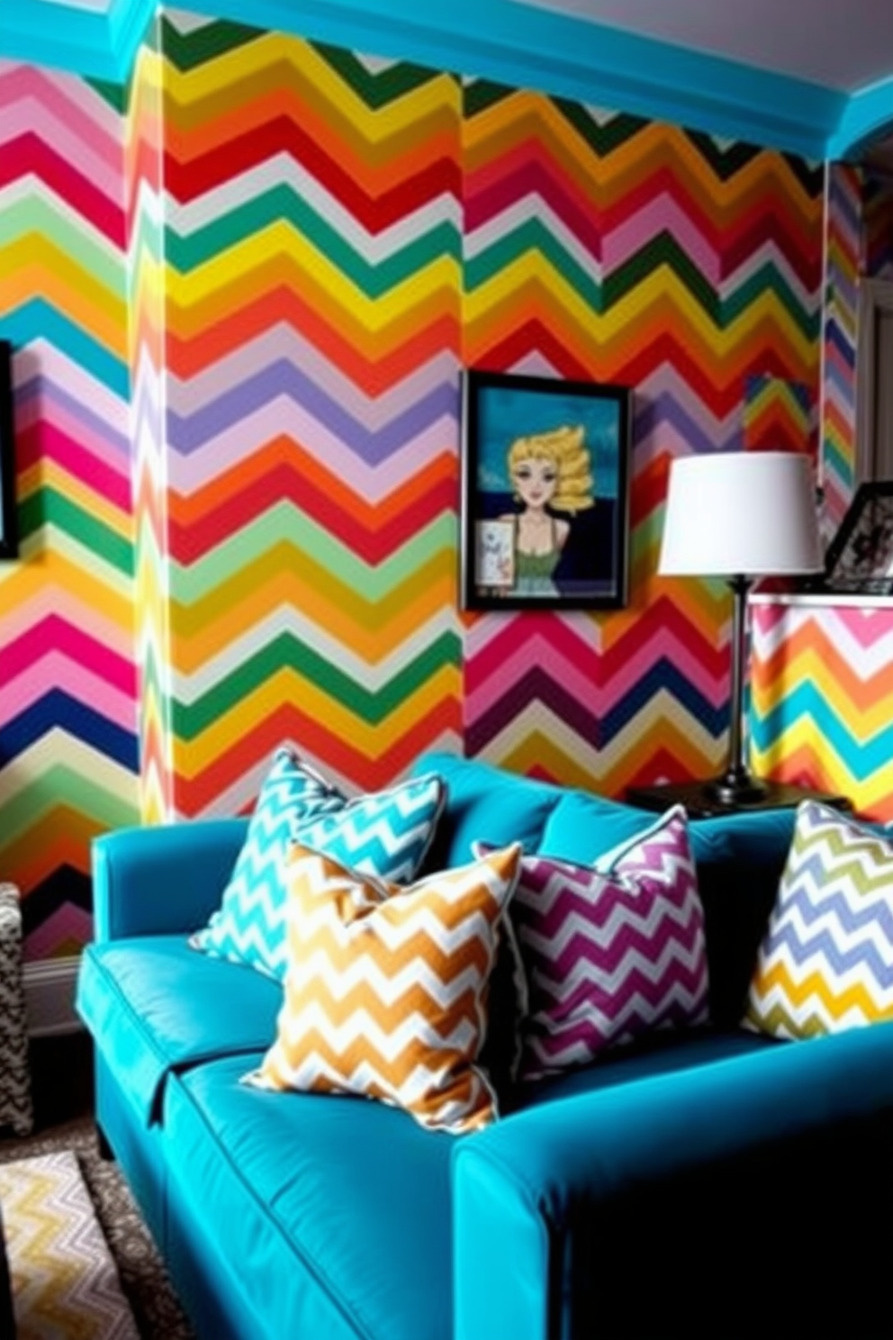 Chevron Wallpaper Decorating Ideas 1