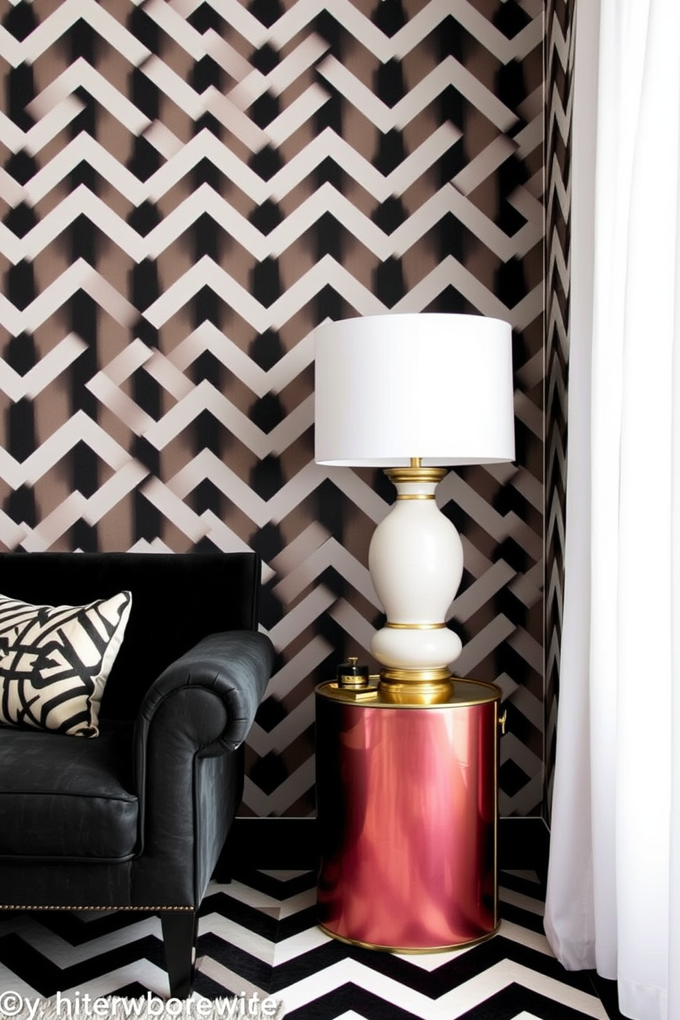 Chevron Wallpaper Decorating Ideas 14