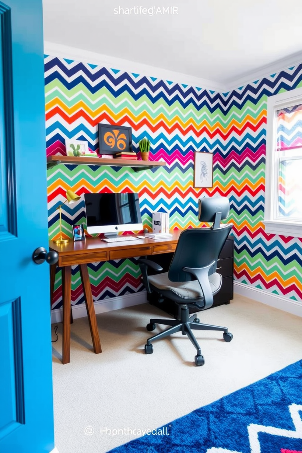 Chevron Wallpaper Decorating Ideas 15