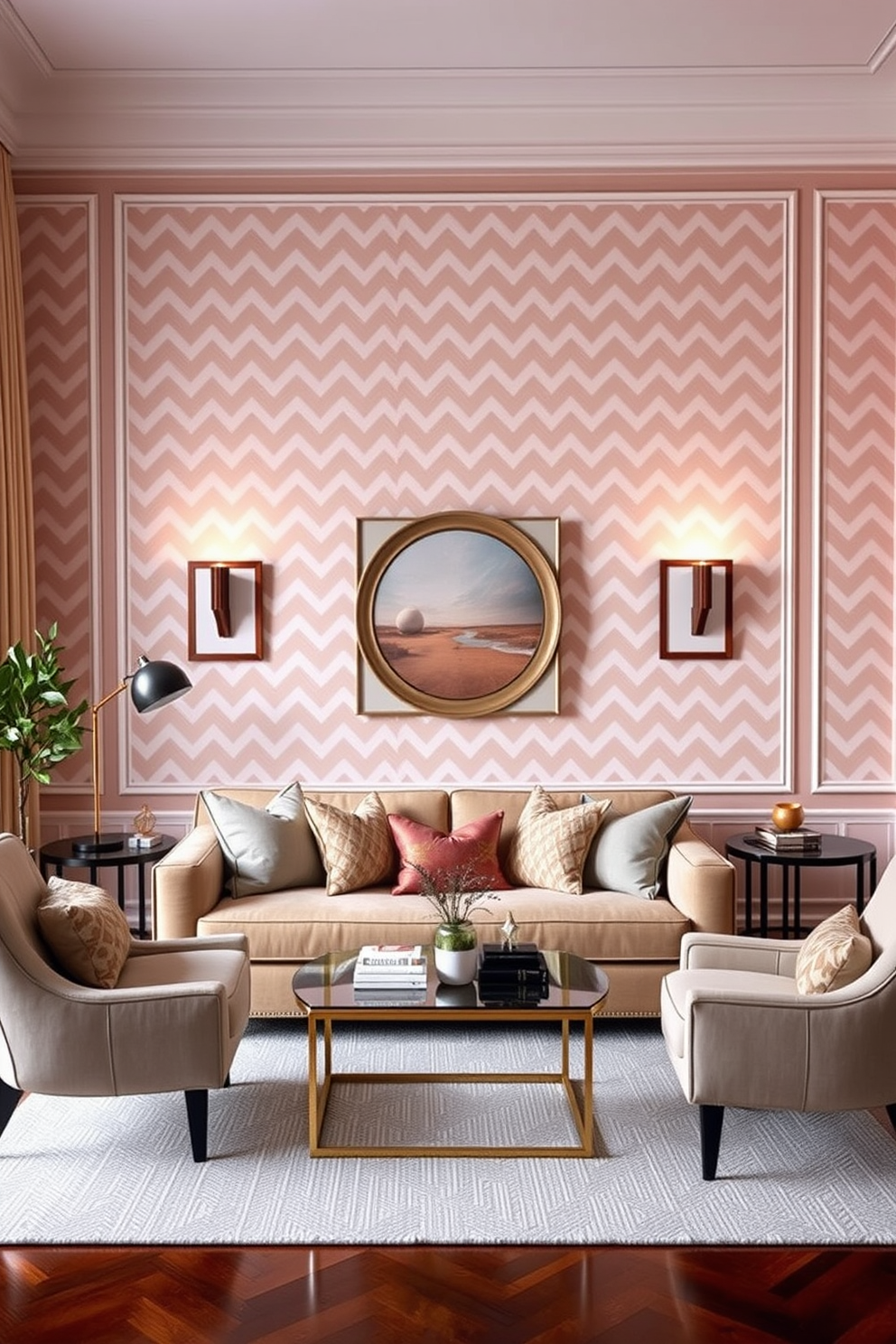 Chevron Wallpaper Decorating Ideas 24