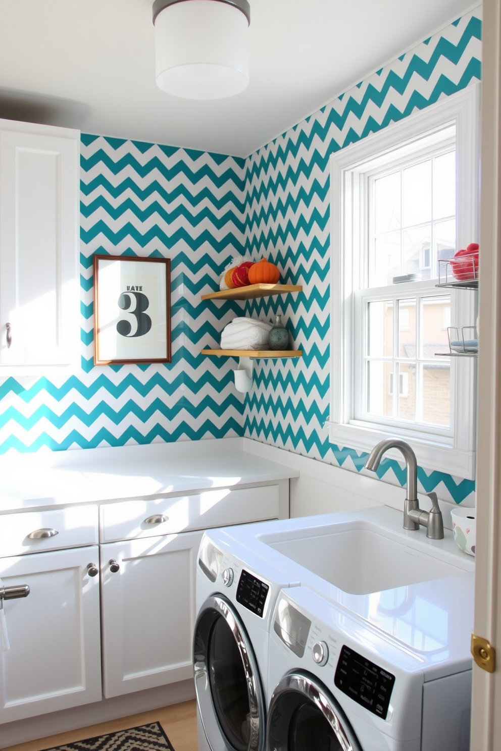 Chevron Wallpaper Decorating Ideas 27