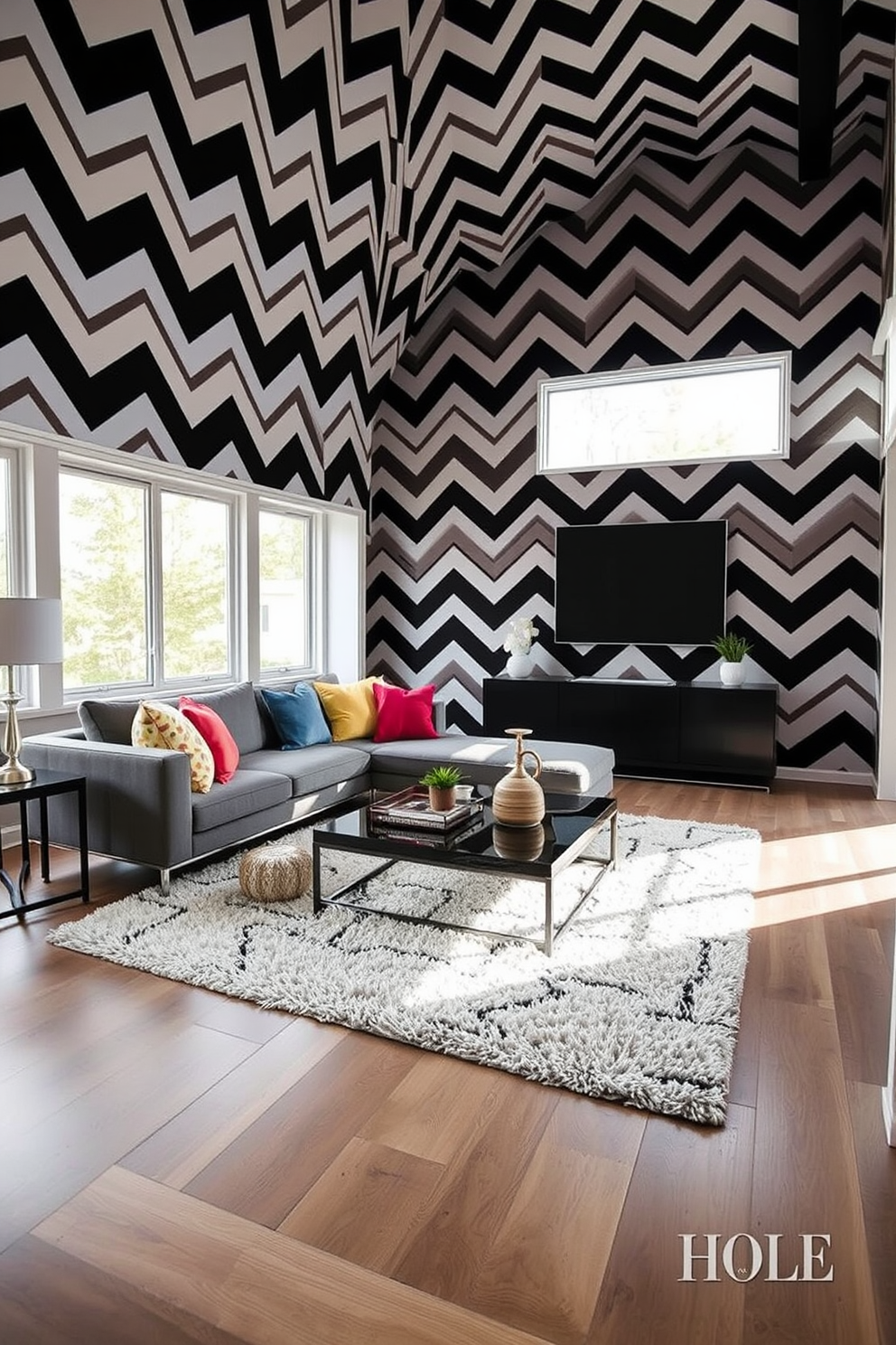 Chevron Wallpaper Decorating Ideas 9