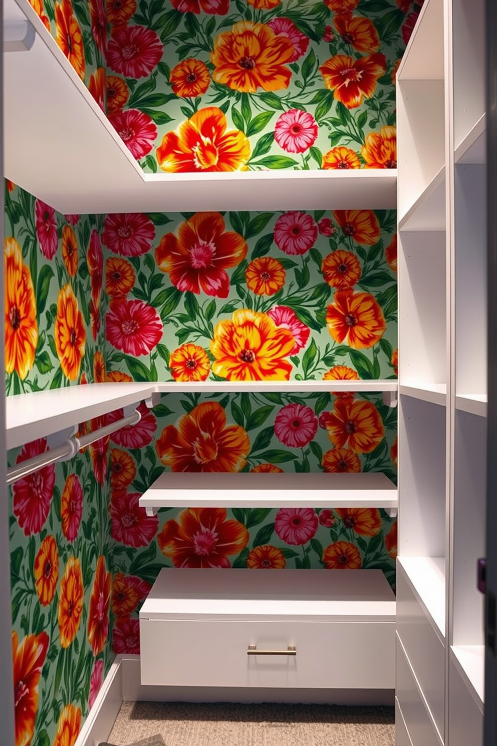 Closet Wallpaper Decorating Ideas 1