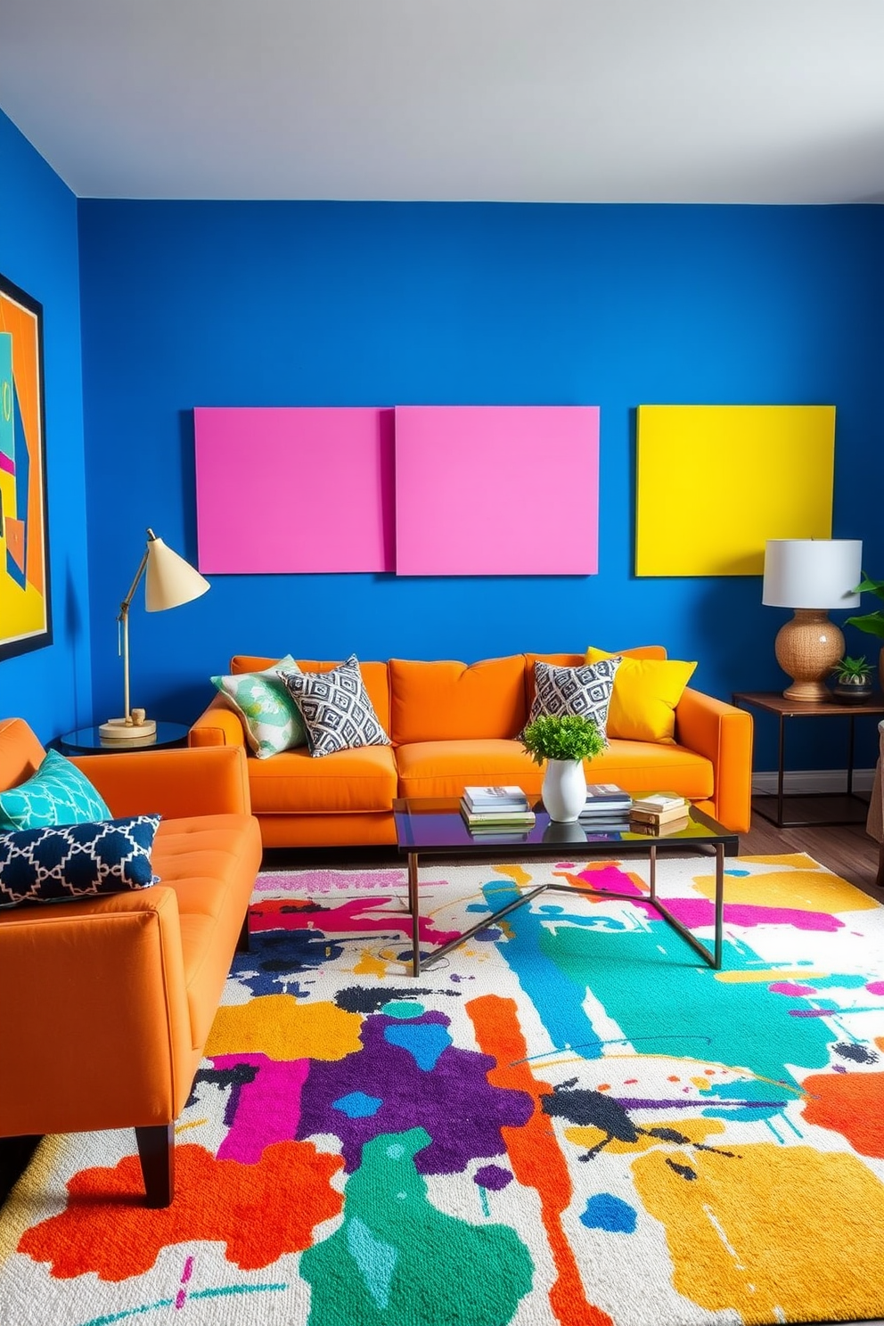 Color Blocking Wall Painting Ideas 12