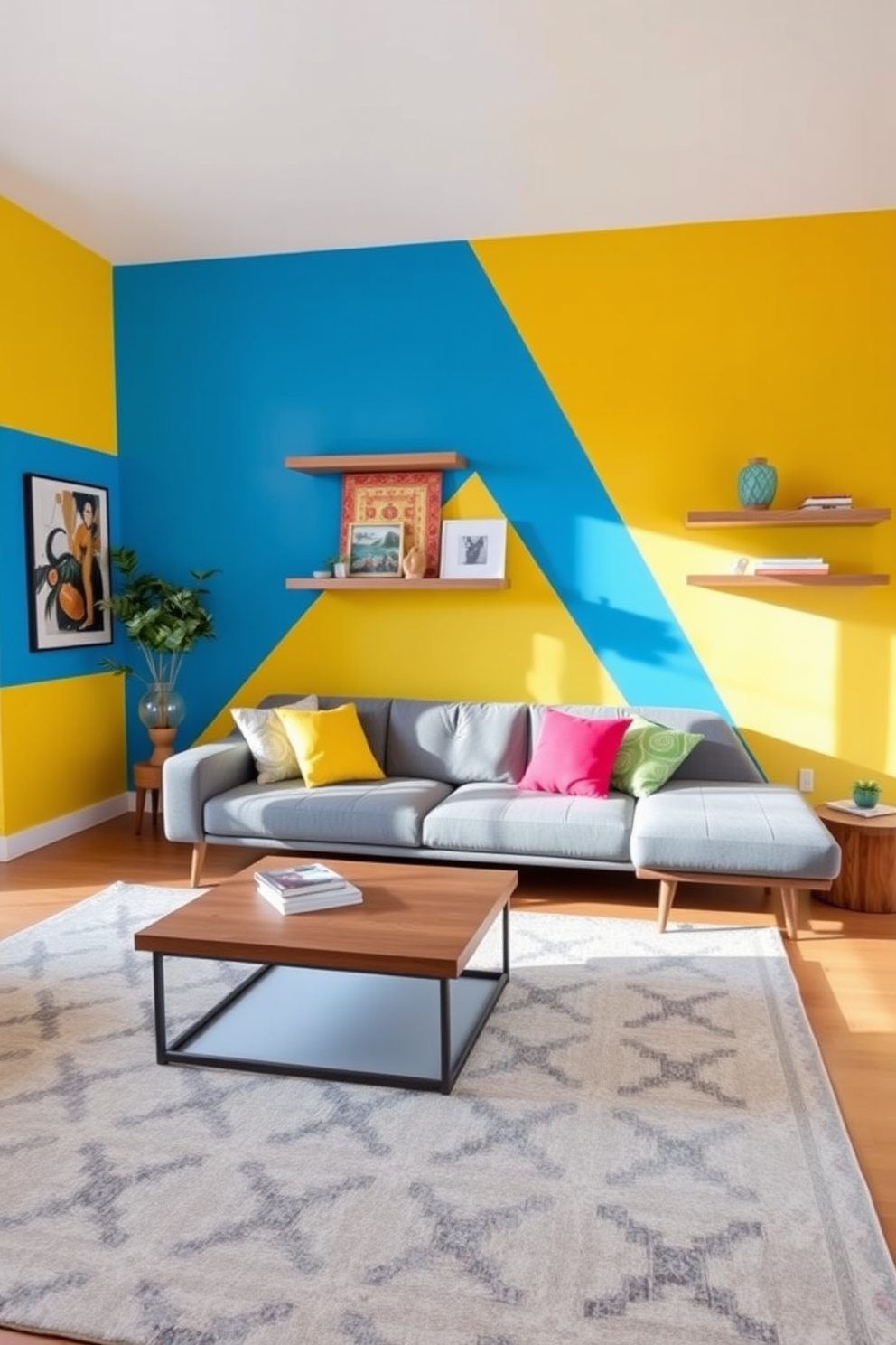 Color Blocking Wall Painting Ideas 13