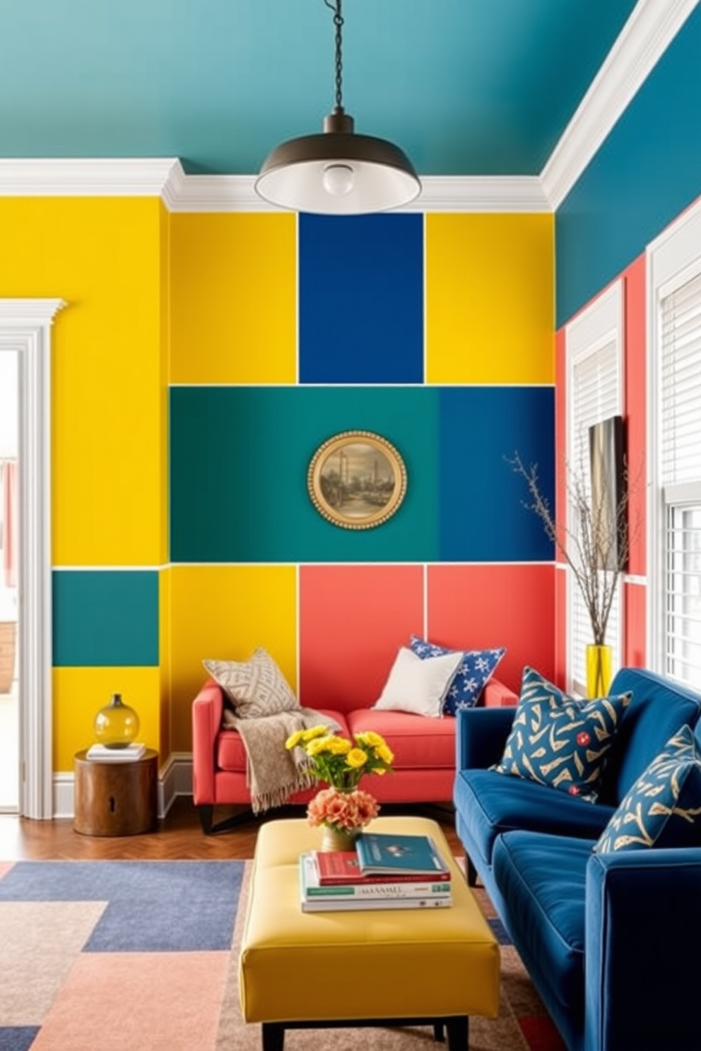 Color Blocking Wall Painting Ideas 14