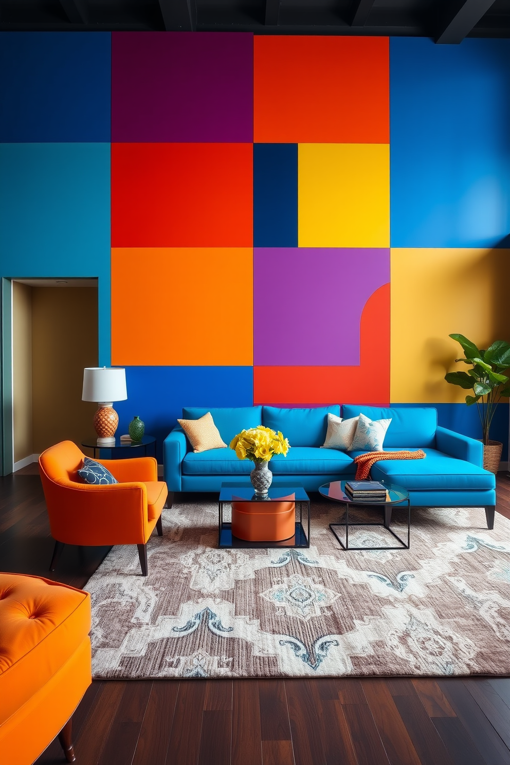 Color Blocking Wall Painting Ideas 2