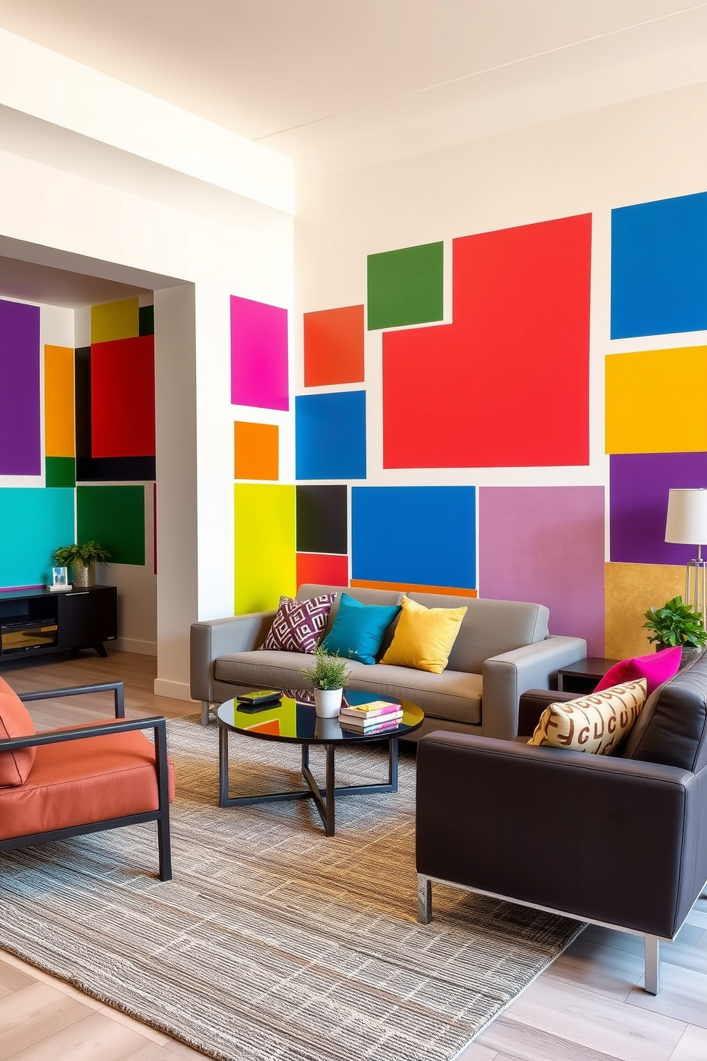 Color Blocking Wall Painting Ideas 23