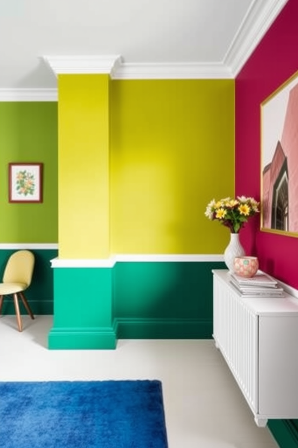 Color Blocking Wall Painting Ideas 25