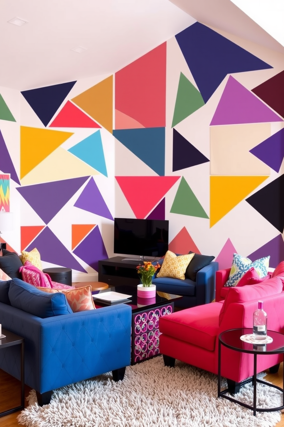 Color Blocking Wall Painting Ideas 26