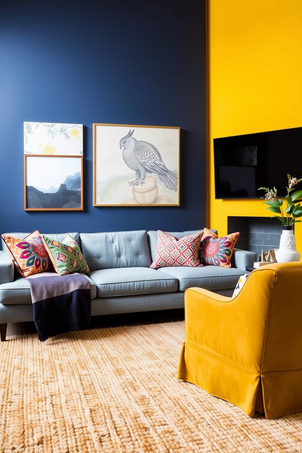 Color Blocking Wall Painting Ideas 28