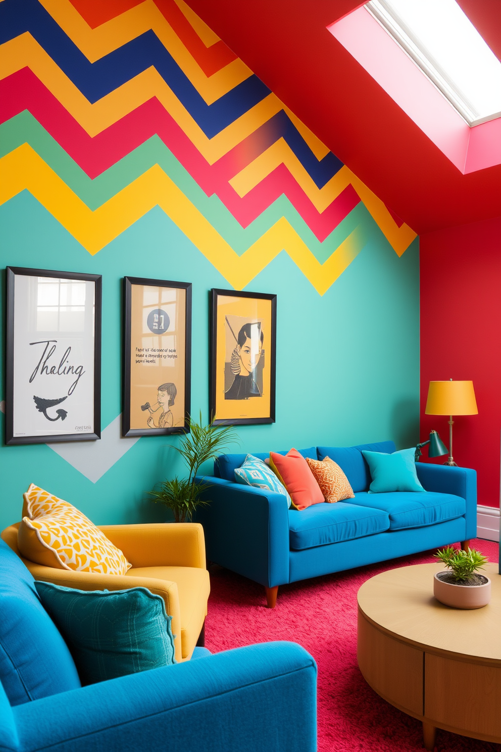 Color Blocking Wall Painting Ideas 30