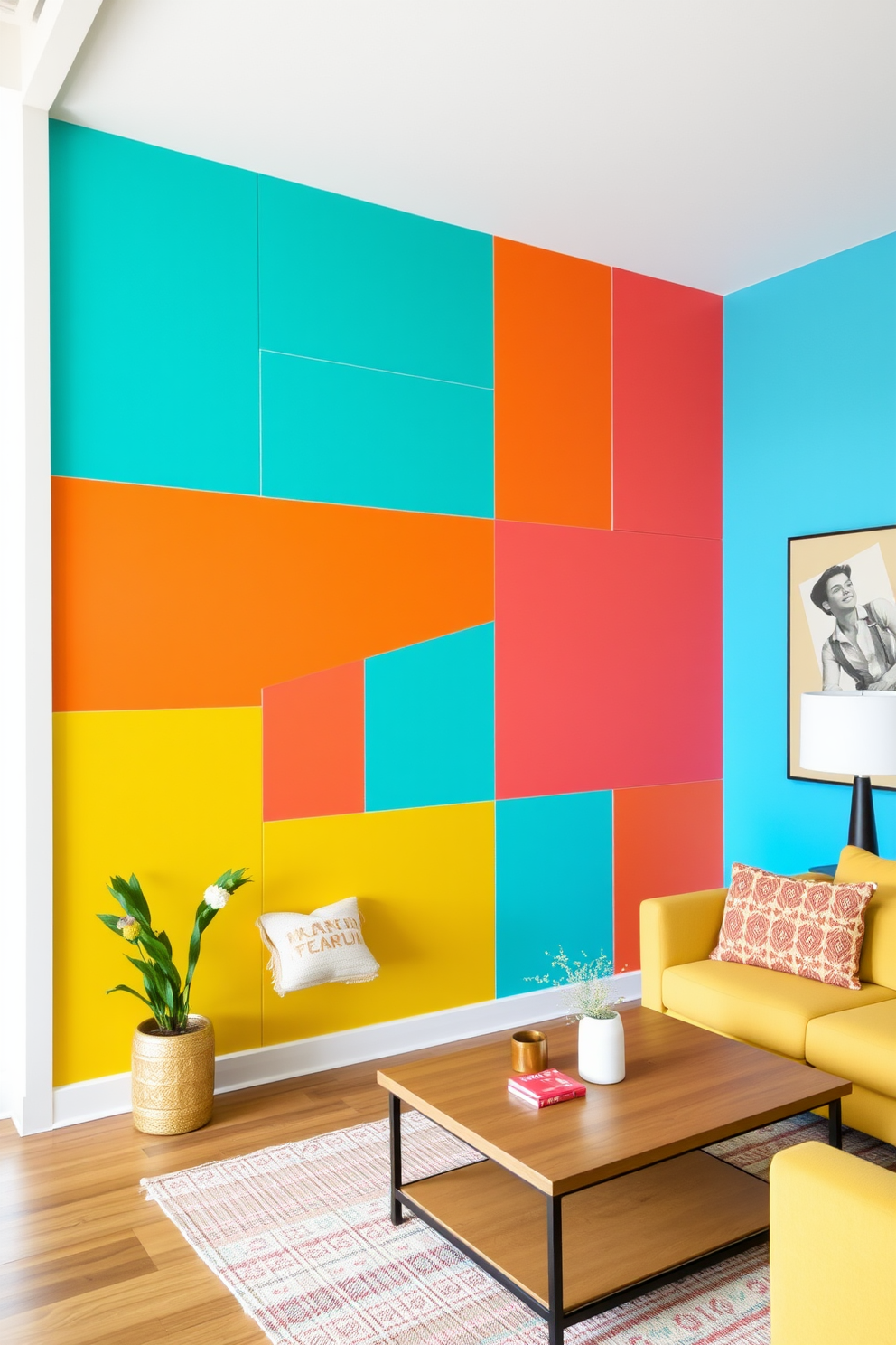 Color Blocking Wall Painting Ideas 4