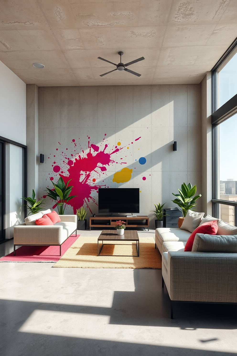 Concrete Effect Wall Painting Ideas 25