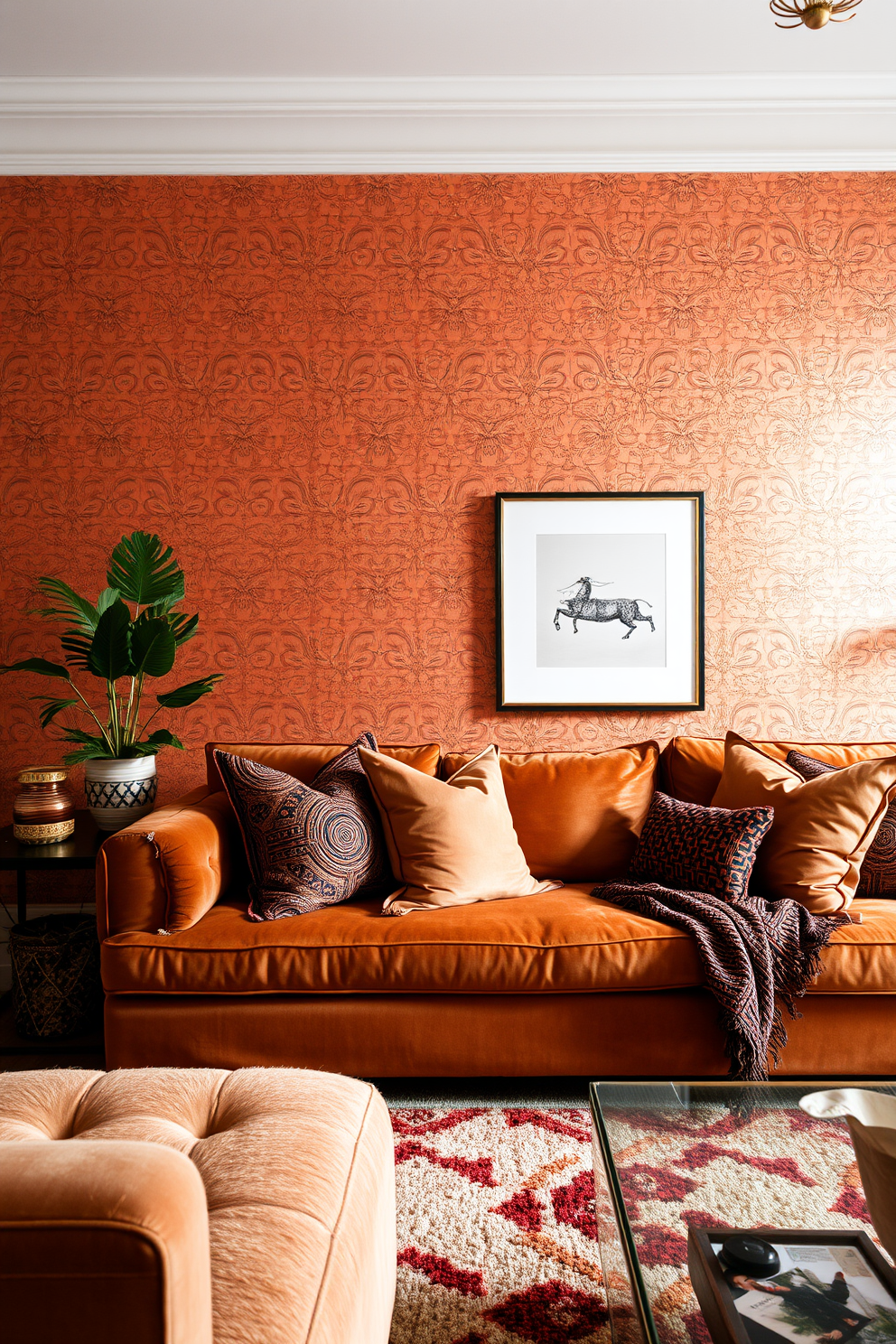 Copper Wallpaper Decorating Ideas 13