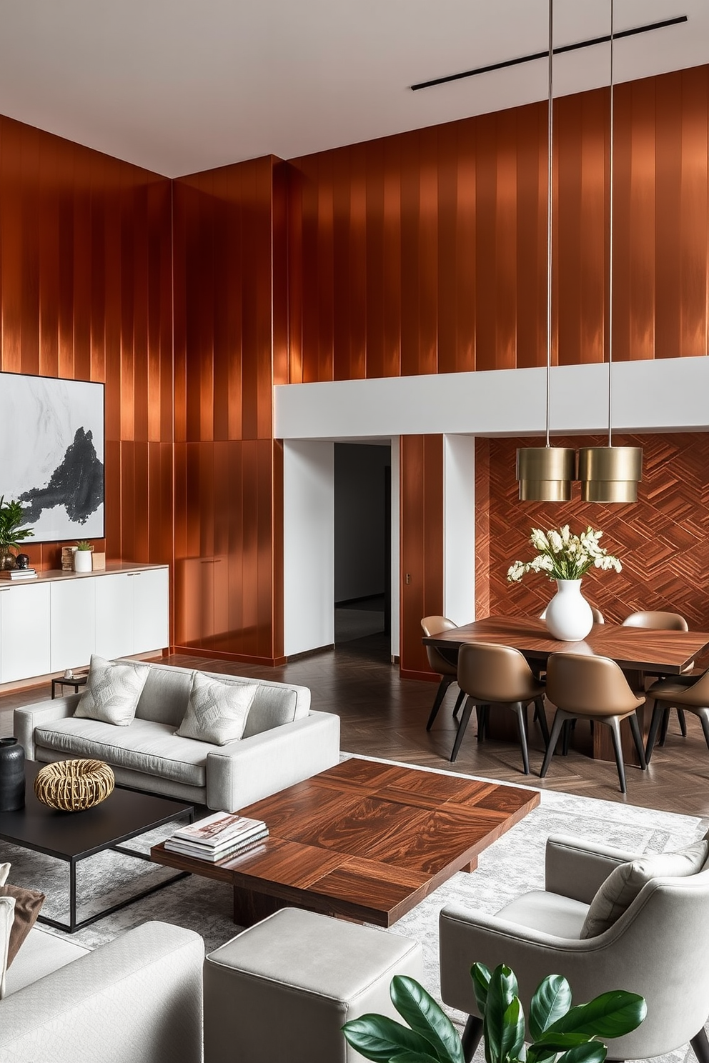 Copper Wallpaper Decorating Ideas 14