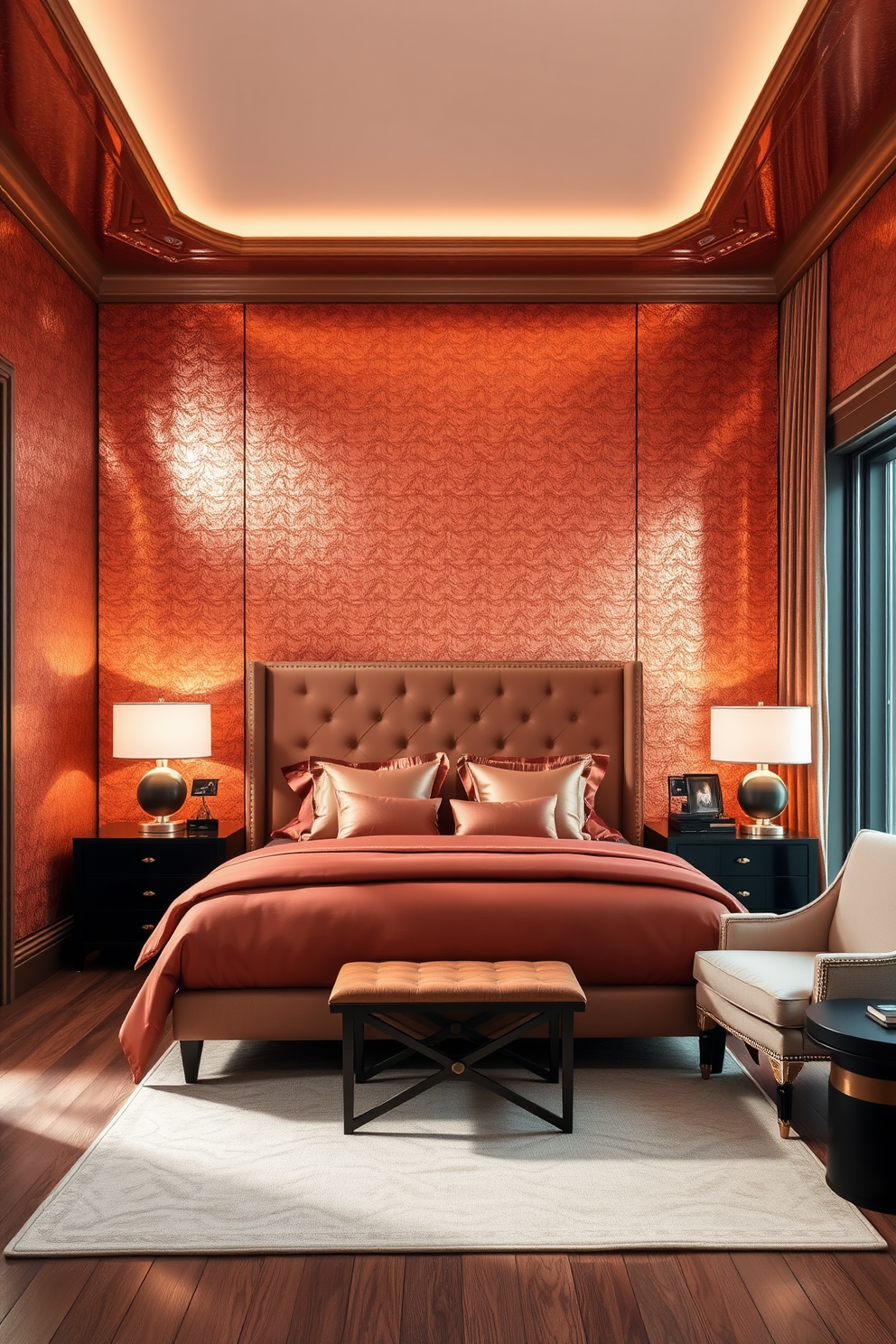 Copper Wallpaper Decorating Ideas 7