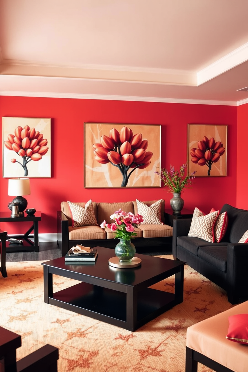 Coral Wall Painting Ideas 12