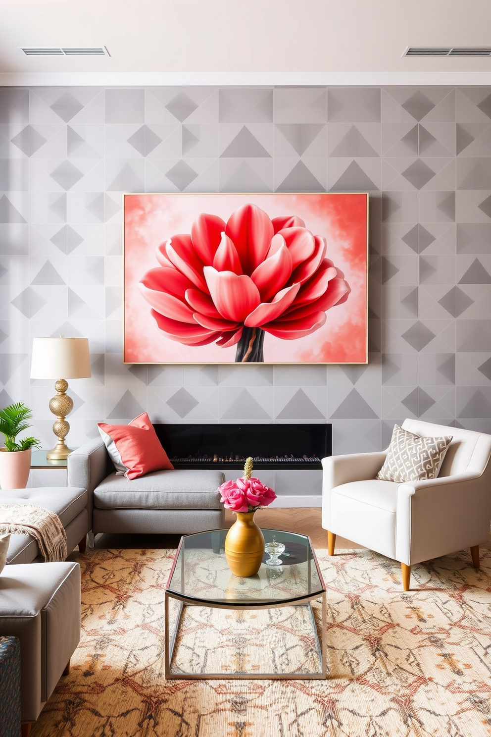 Coral Wall Painting Ideas 9