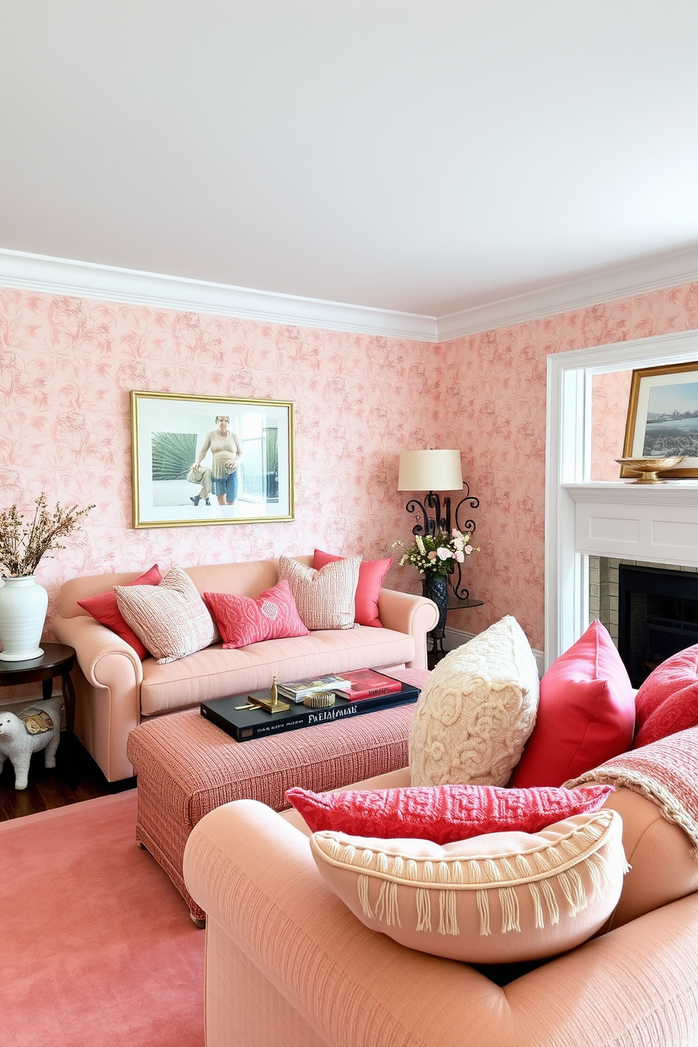 Coral Wallpaper Decorating Ideas 12