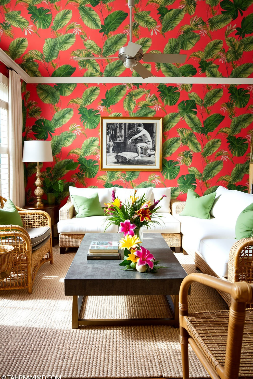 Coral Wallpaper Decorating Ideas 13