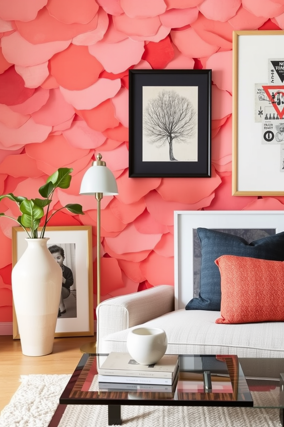 Coral Wallpaper Decorating Ideas 16