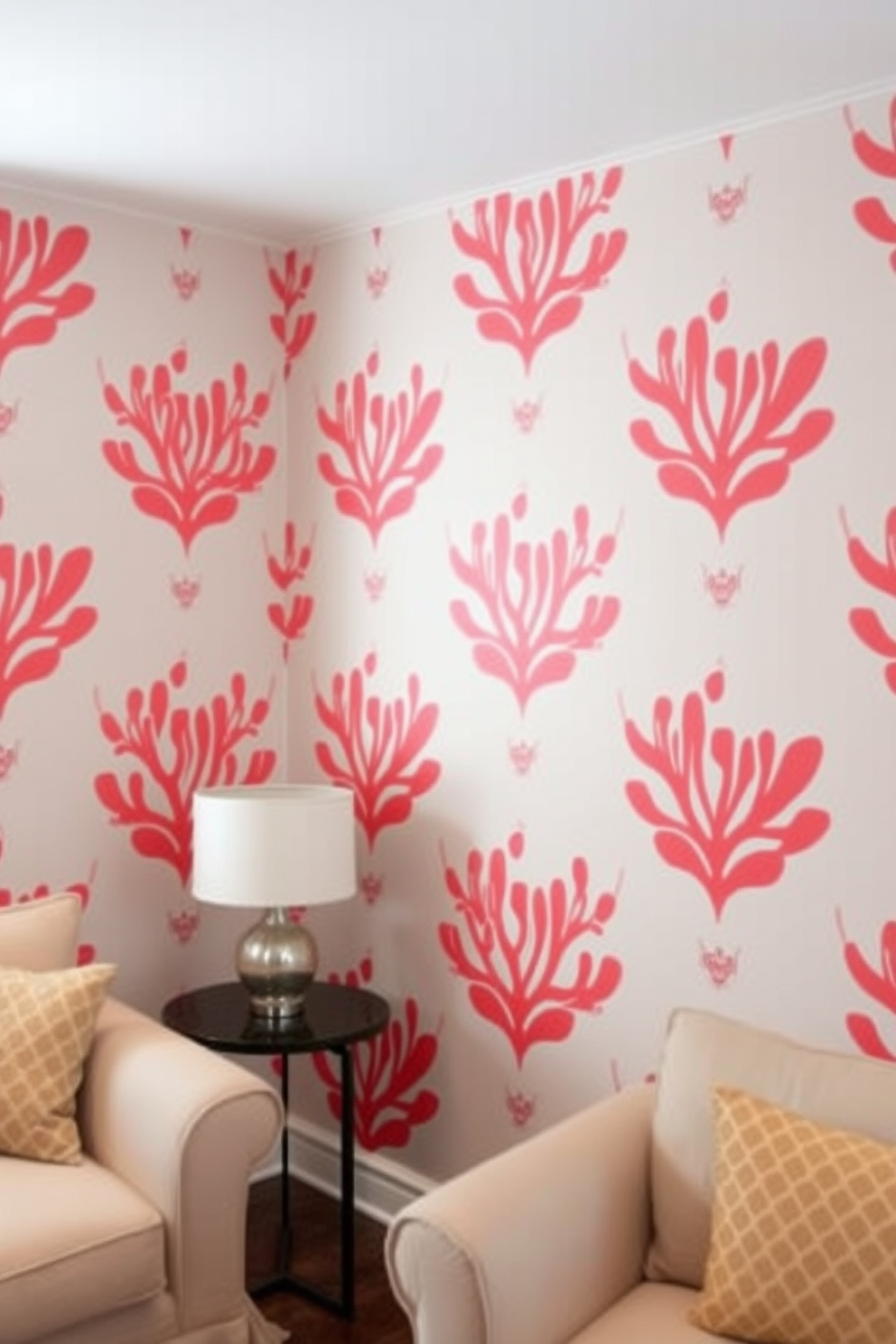 Coral Wallpaper Decorating Ideas 2