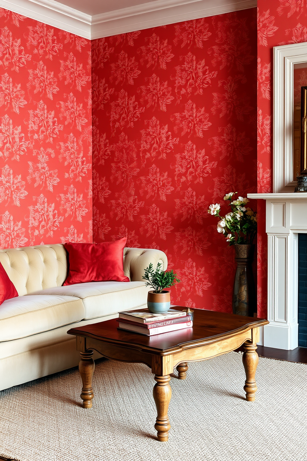 Coral Wallpaper Decorating Ideas 22