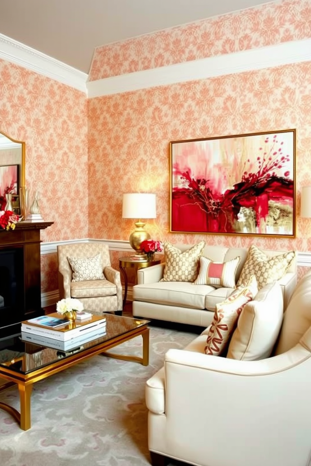 Coral Wallpaper Decorating Ideas 27